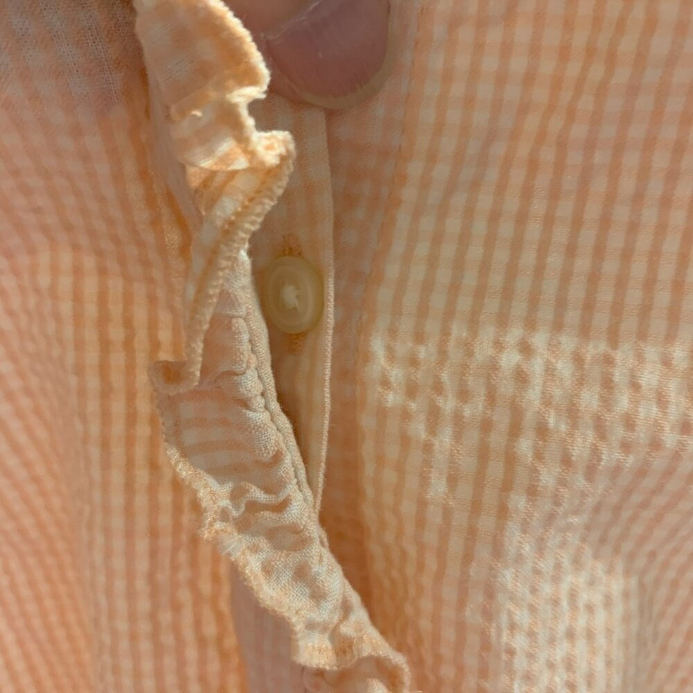 Loft Gingham Seersucker Ruffle Top - Picture 5 of 5